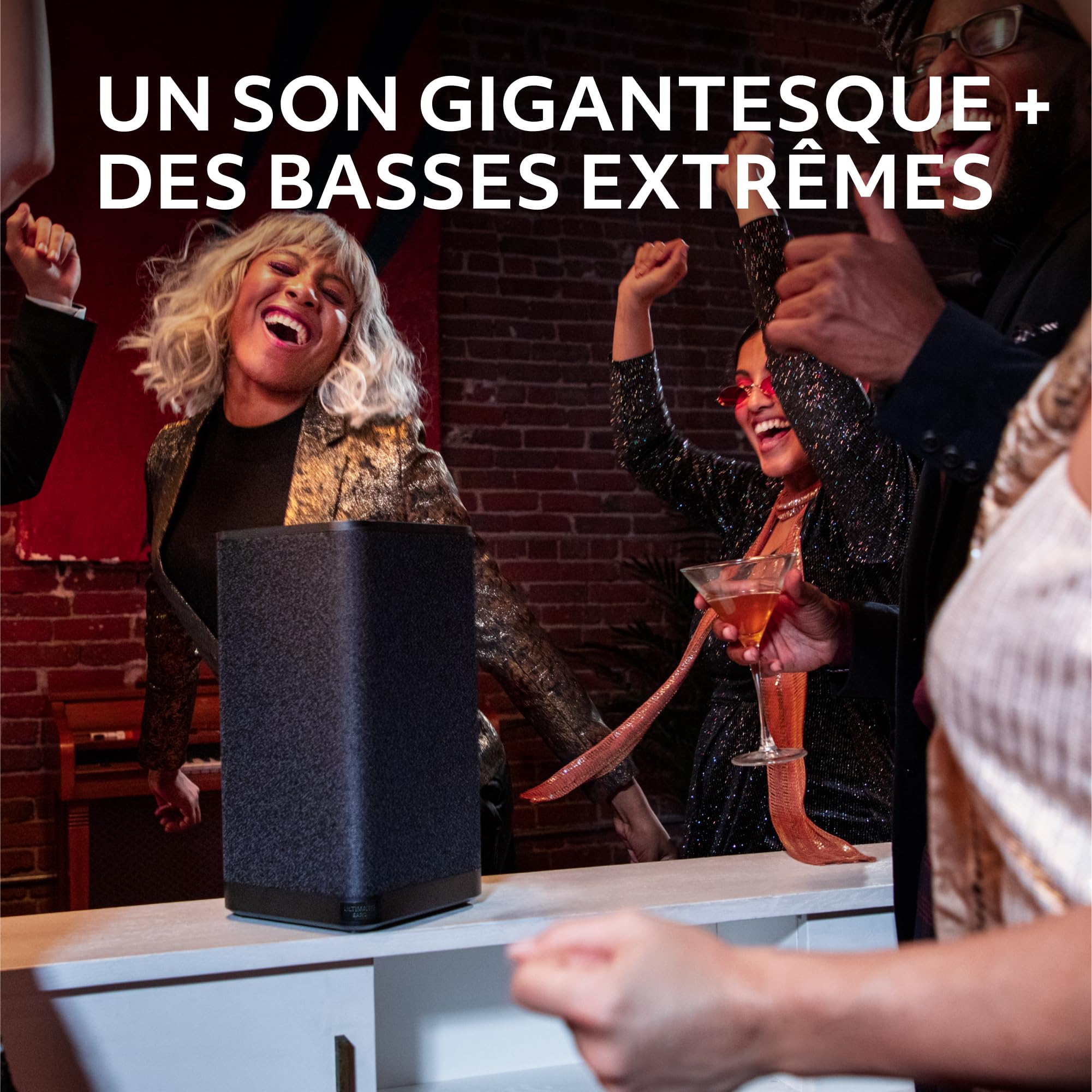 Ultimate Ears HYPERBOOM, Enceinte Mobile sans Fil Bluetooth, Haut-Parleur, Basses Profondes, étanche Selon IPX4, portée 45 m, Noir