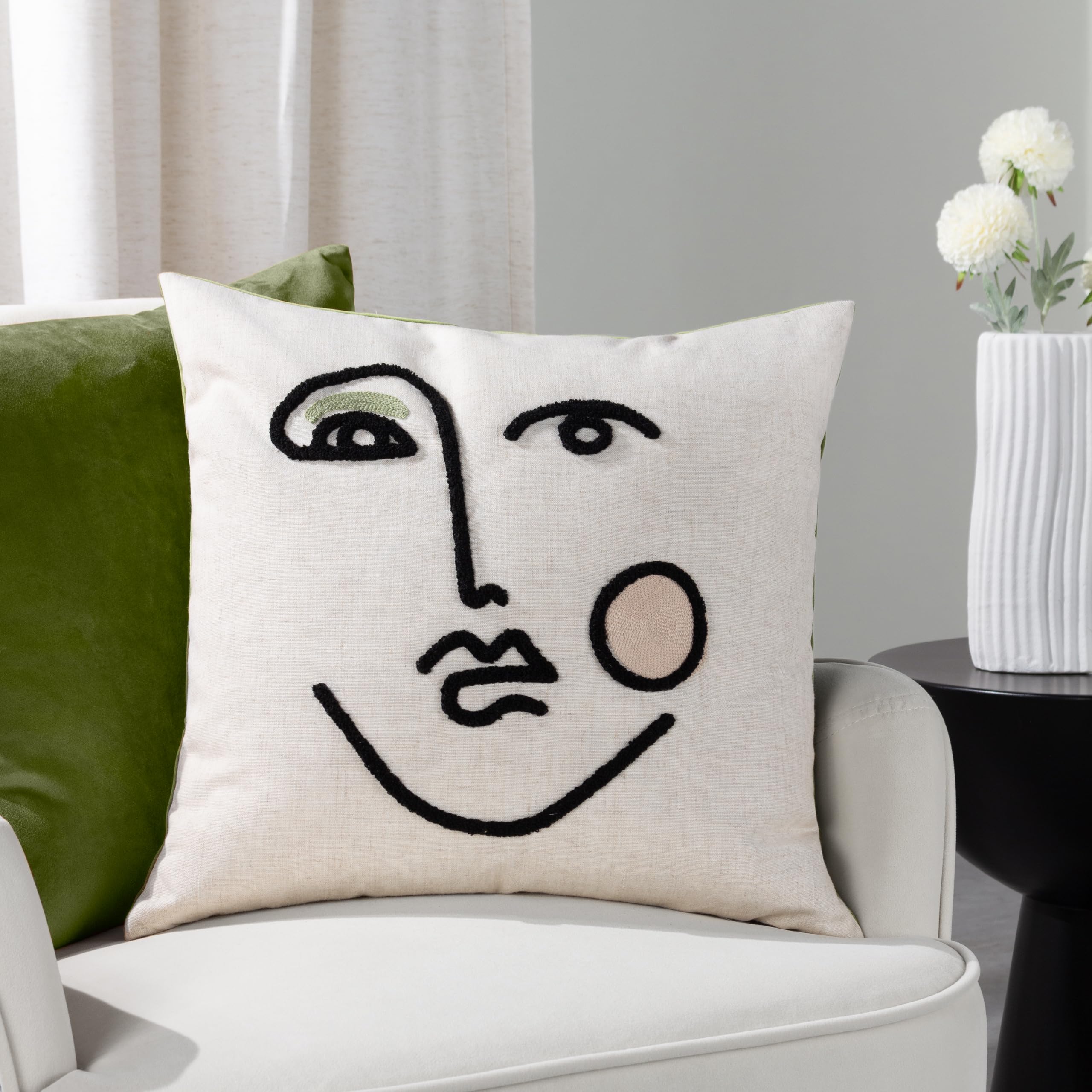 B&Q - Furn. Cleo Linear Woven Feather Rich Cushion