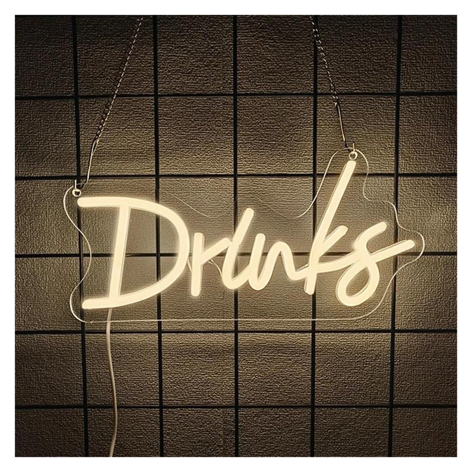 SHOUXI Sign Lamp Drinks Neon Sign Light Dimmable for Bar Store Birthday Restaurant Cafe Hotel Wall Decor USB Powered Lamp 30cmx14.5cm