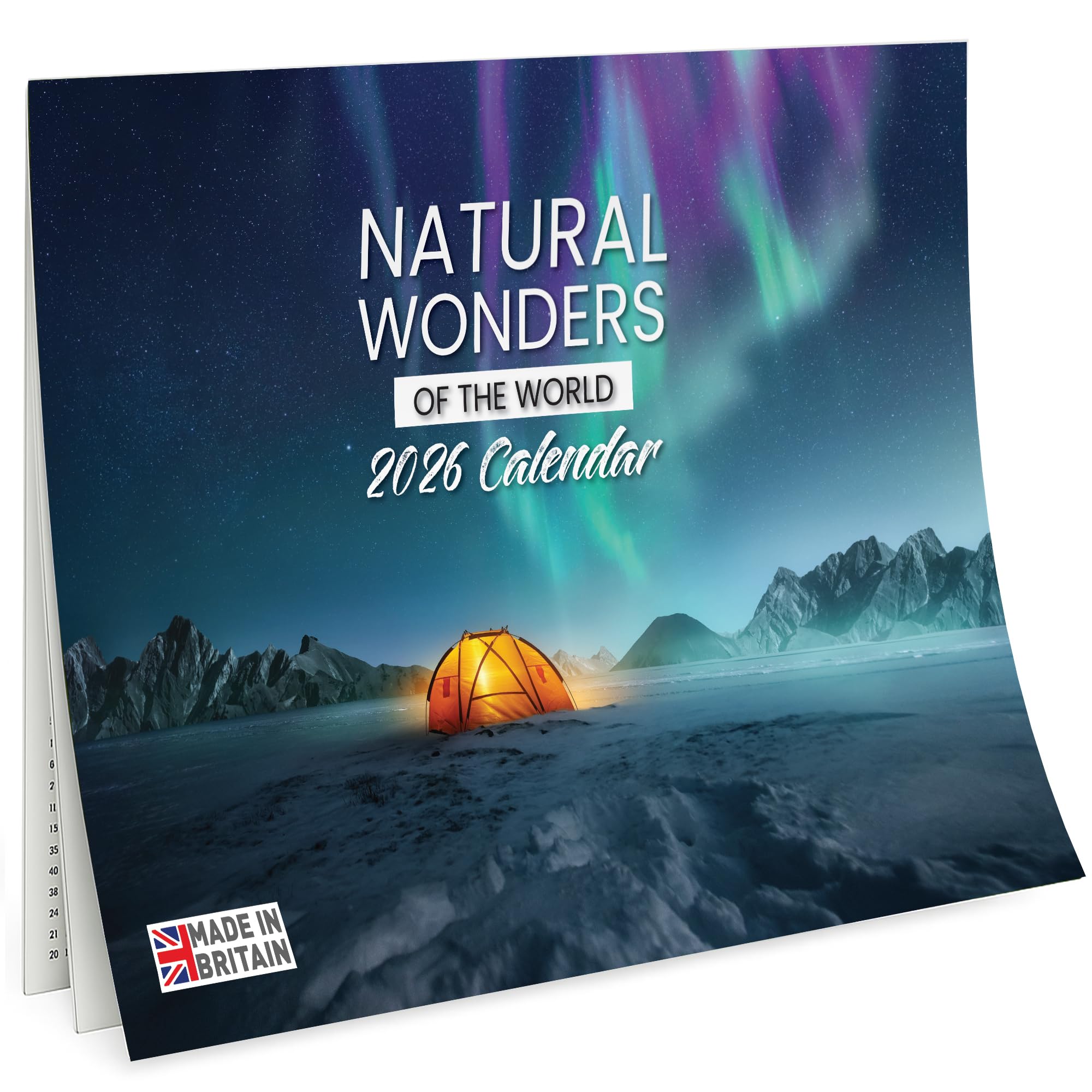 2026 Calendar UK – Wonders of the World Wall Calendar | Large A3 Month-to-View Organiser for Home or Office | Spacious Planner with UK Holidays, Gift & Essential Wall Calendar 2026