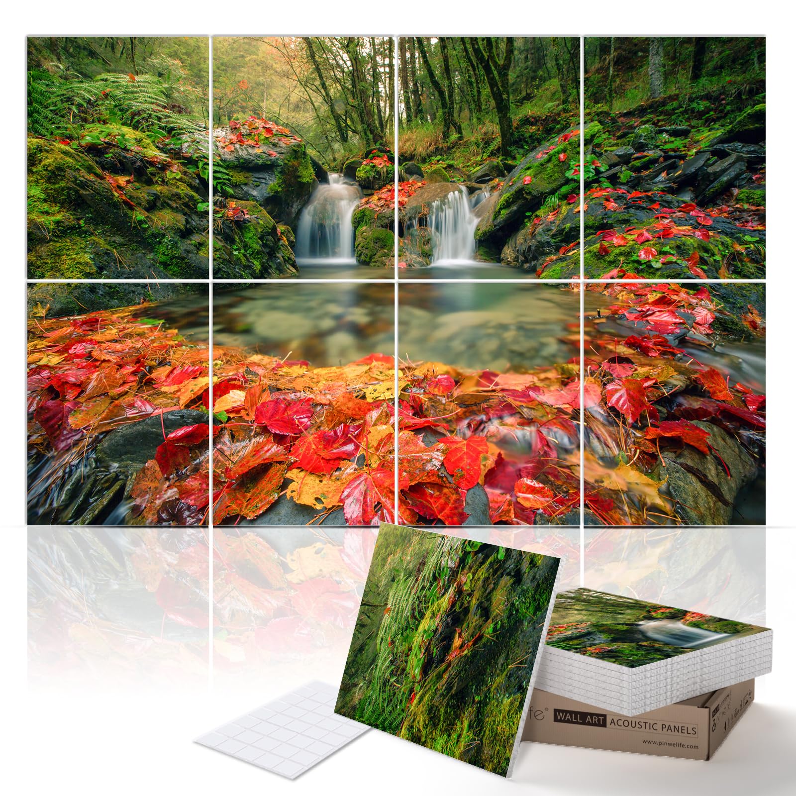 PINWELIFE® Wall Art Acoustic Panels, Sound Proof Absorbing Panels for Home/Office, Decorative Absorbing Dampening