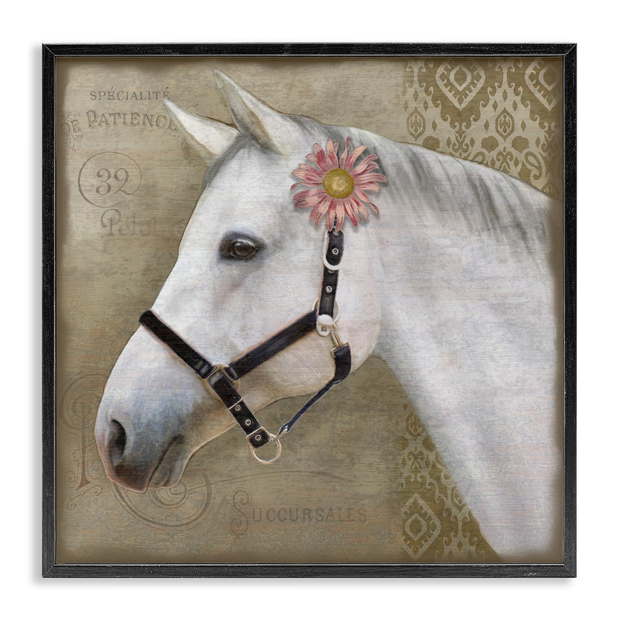 'Boho Barnyard Horse'| Framed Giclee Art