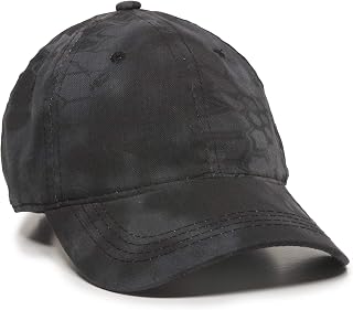 Kryptek Baseball Hat, Unstructured, Hunting Cap for Men w/Tuck Strap Closure, One Size, Typhon Black