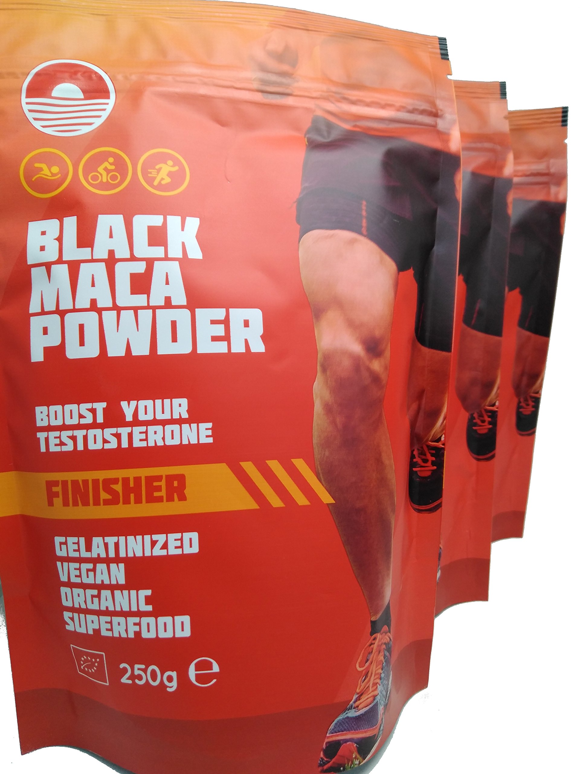 Black Maca Powder Gelatiniert 250G | Erhöht die sporadiche leistung | Schwarzes maca gelatiniert ökologische