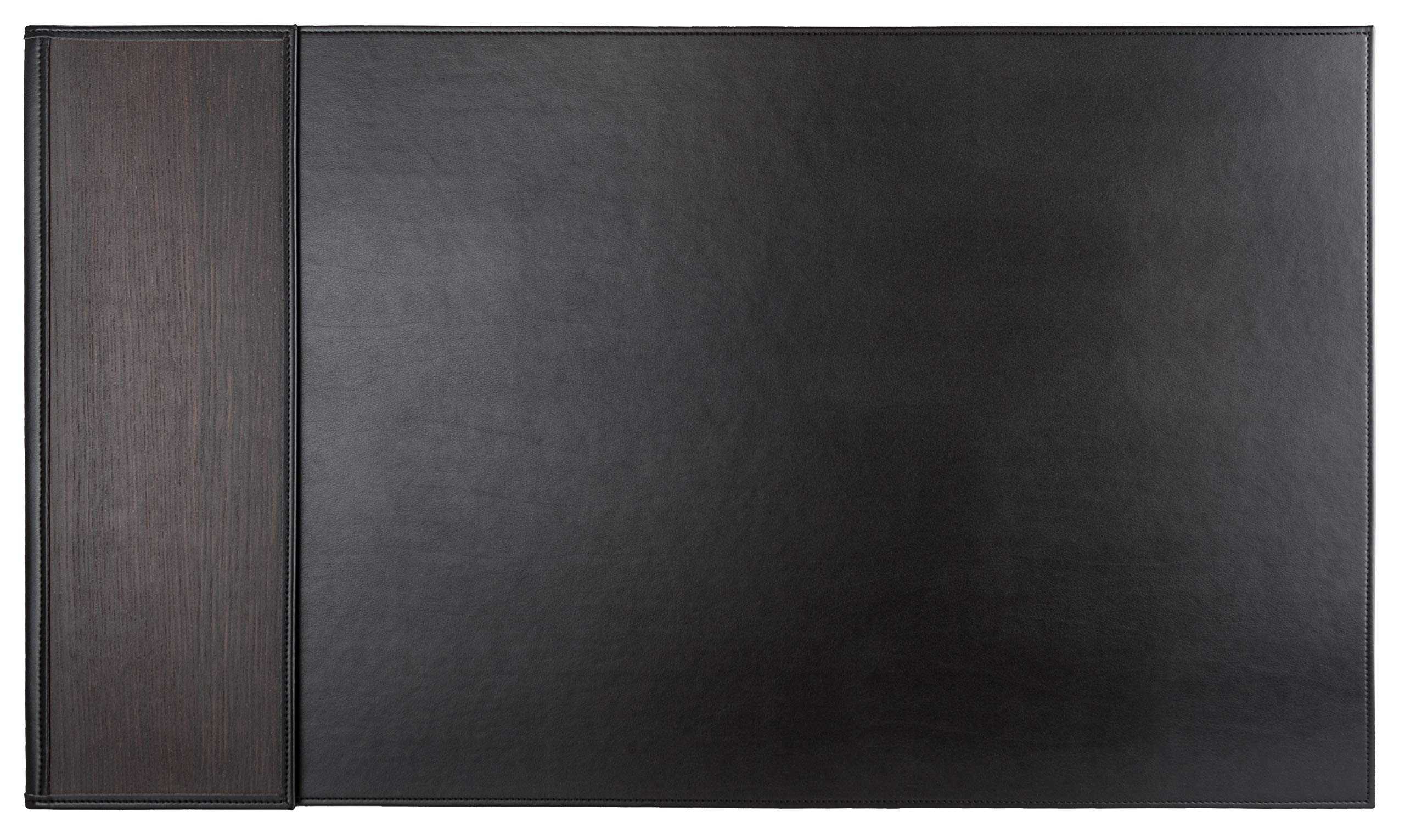 Sebastian Sturm Sebastian Sturm - Sottomano da scrivania, in vero legno e ecopelle, 28 pollici, colore: Nero