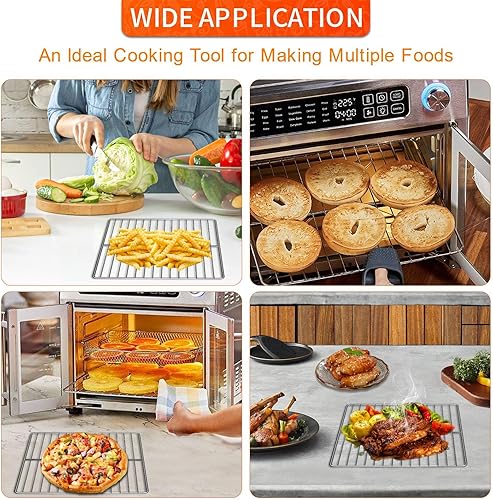 Miniatura 7 de Piezas de repuesto para freidora de aire Emeril Lagasse de 26 cuartos de galón, 12.5 x 11.5 pulgadas de acero inoxidable para freidora de aire,