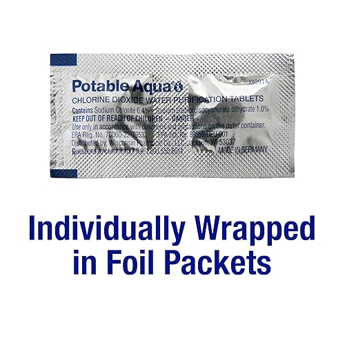 Miniatura 12 de Tabletas portátiles purificadoras de agua de dióxido de cloro, para obtener agua bebible para camping y emergencias