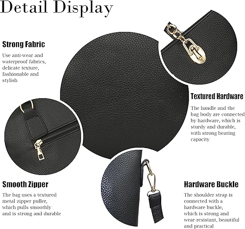 Miniatura 5 de Monederos y bolsos de mano para mujer, de cuero sintético, bolsas cruzadas, monederos, juego de 6 piezas Set, 6pcs, Set, 6pcs