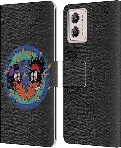 Head Case Designs Officially Licensed The Black Crowes Distressed Graphics Leather Book Wallet Case Cover Compatible with Motorola Moto G53 5G