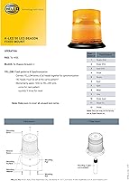 Vista 3 de HELLA H27111001 K-LED 50 Luz de advertencia de baliza de montaje fijo, 15 patrones intermitentesgiratorios, impermeable, 1224V, ámbar
