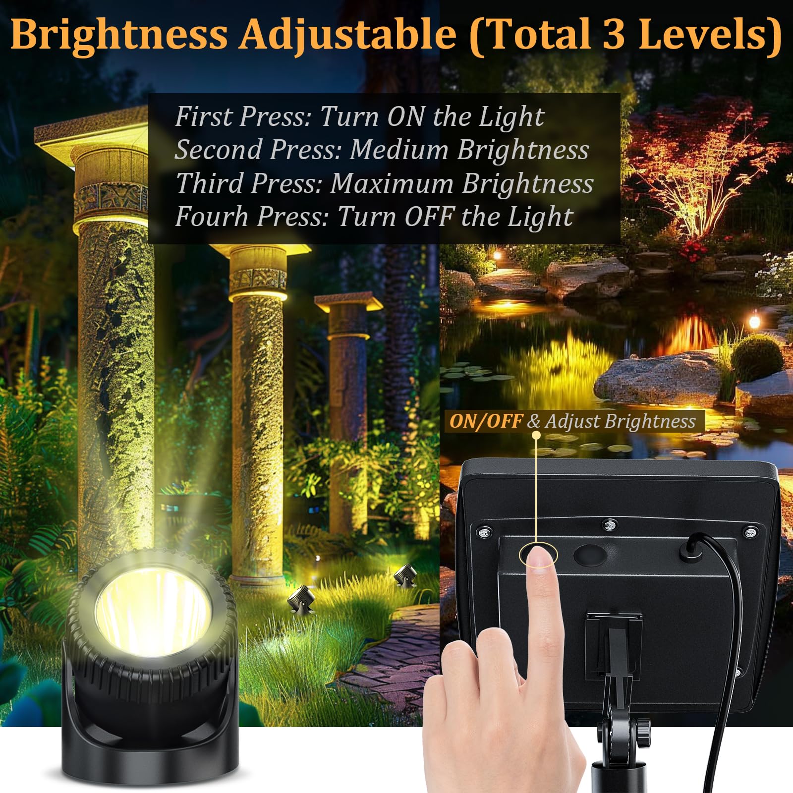 PChero Solar Teichbeleuchtung LED Unterwasser, Unterwasserbeleuchtung Strahler Poolbeleuchtung Unterwasser Licht IP68 Wasserdicht Teichlicht für Pool Teich Garten Baum Innen Außen Deko