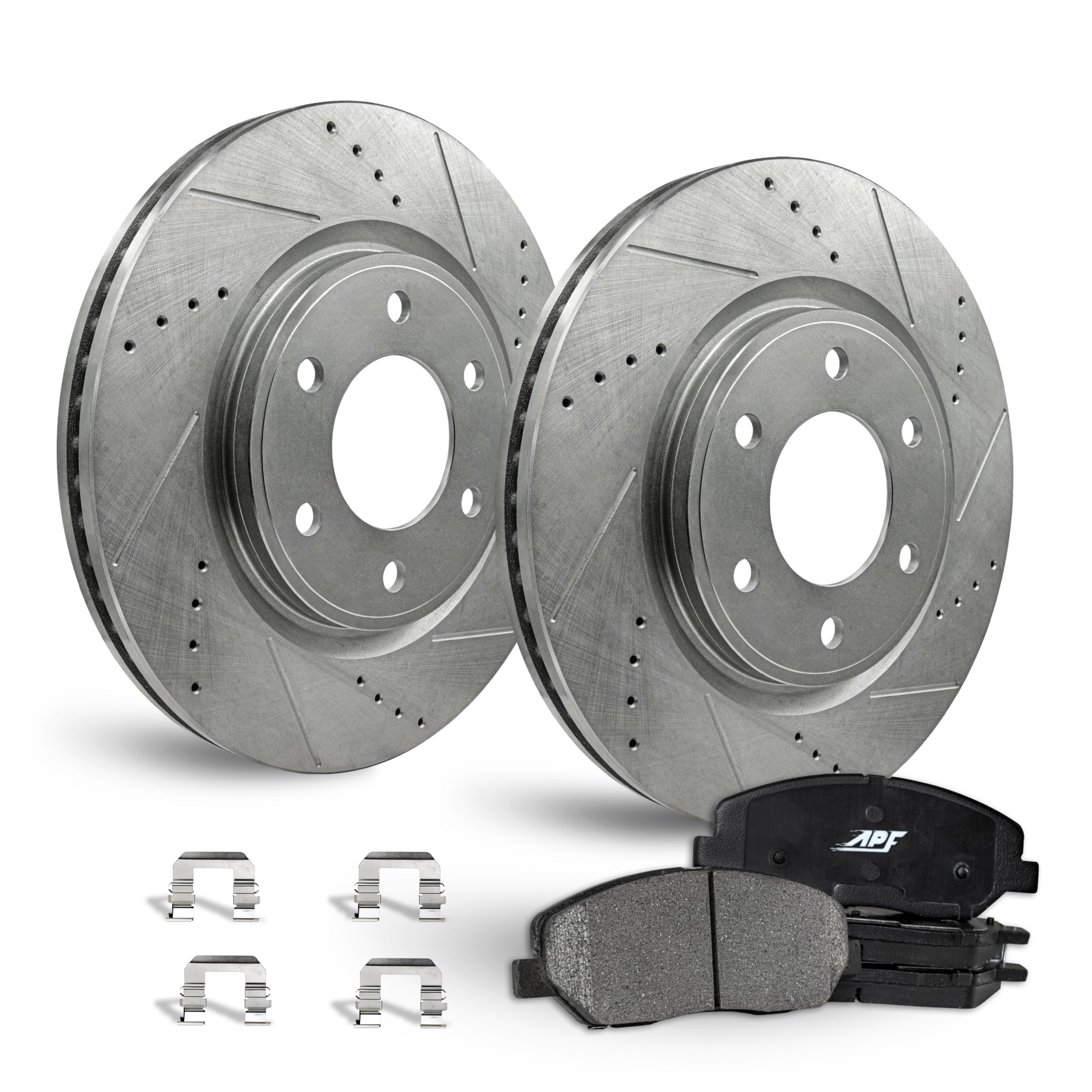 Rear Drilled & Slotted Brake Rotors + Ceramic Pads Kit For Nissan Titan & Armada V8 – Performance Upgrade