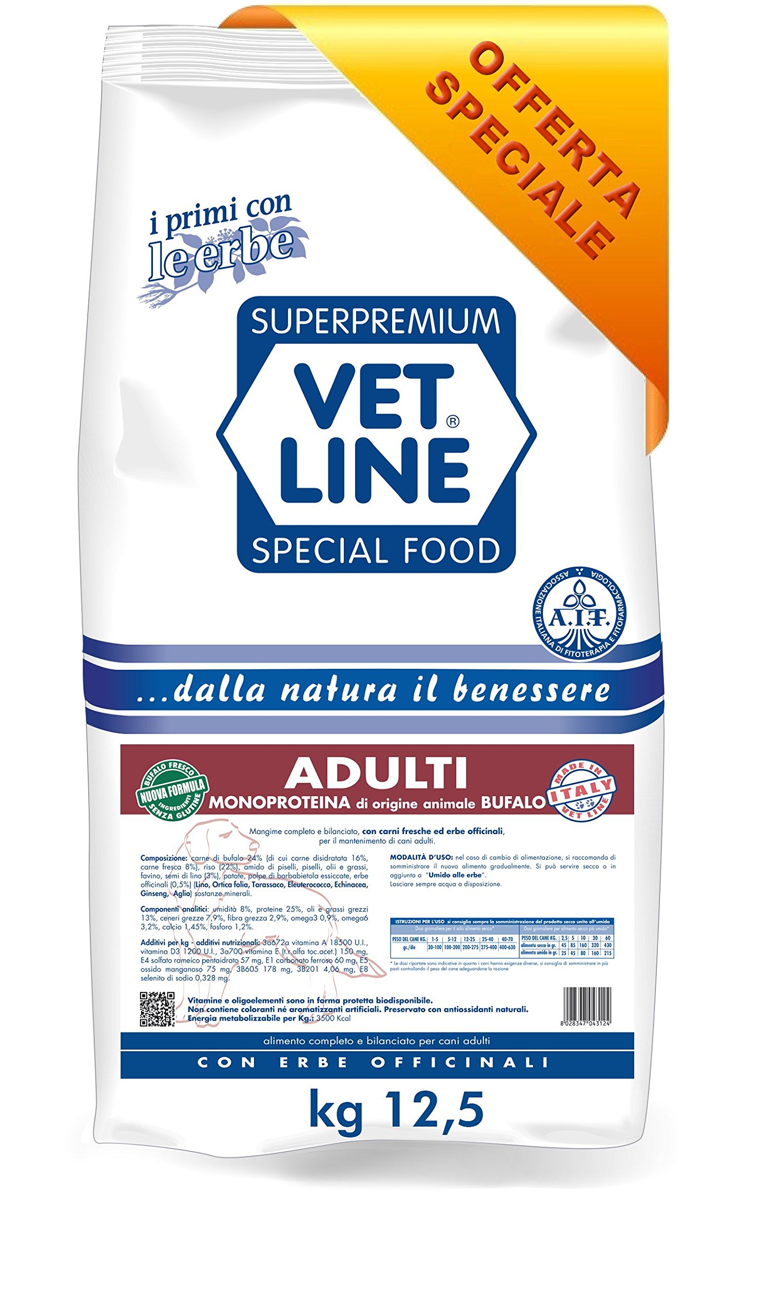 Vet Line Adulti Monoproteico al Bufalo kg.12,5