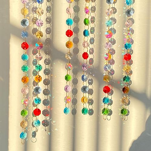 Miniatura 3 de 6 pies de cuentas de cristal para candelabro, cadena de cuentas de cristal colgante, cortina de puerta, candelabro, decoración de fiesta de boda,