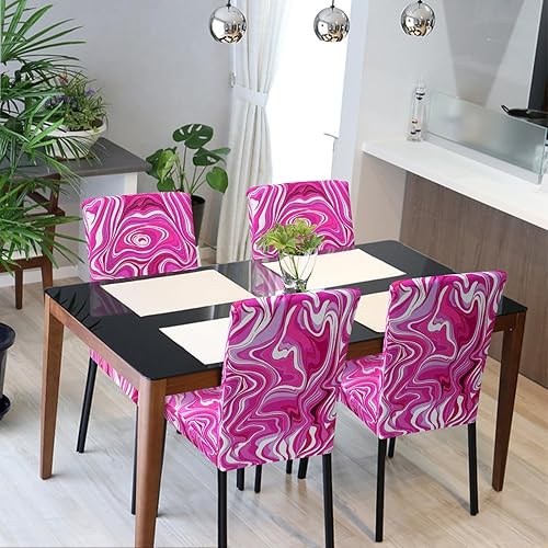 Miniatura 72 de Juego de 6 fundas elásticas para sillas de comedor, extraíbles y lavables, para sillas de comedor, hotel, ceremonia