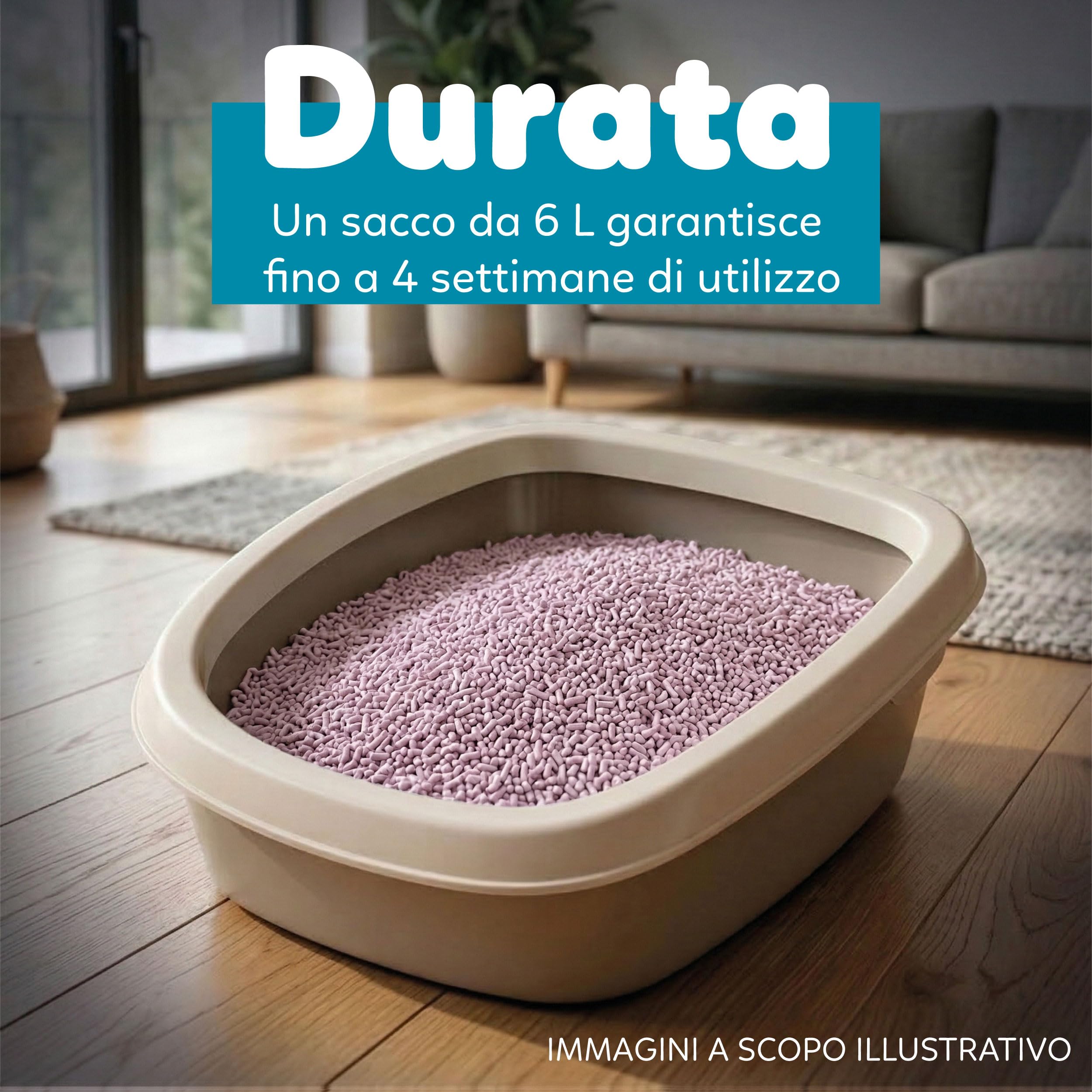AQPETFRIENDS Lettiera CattyGreen Soia Naturale per Gatti, Agglomerante Vegetale Biodegradabile alla Lavanda, Sabbia Antiodore Smaltibile nel WC, 100% Eco-Friendly, 36 Litri