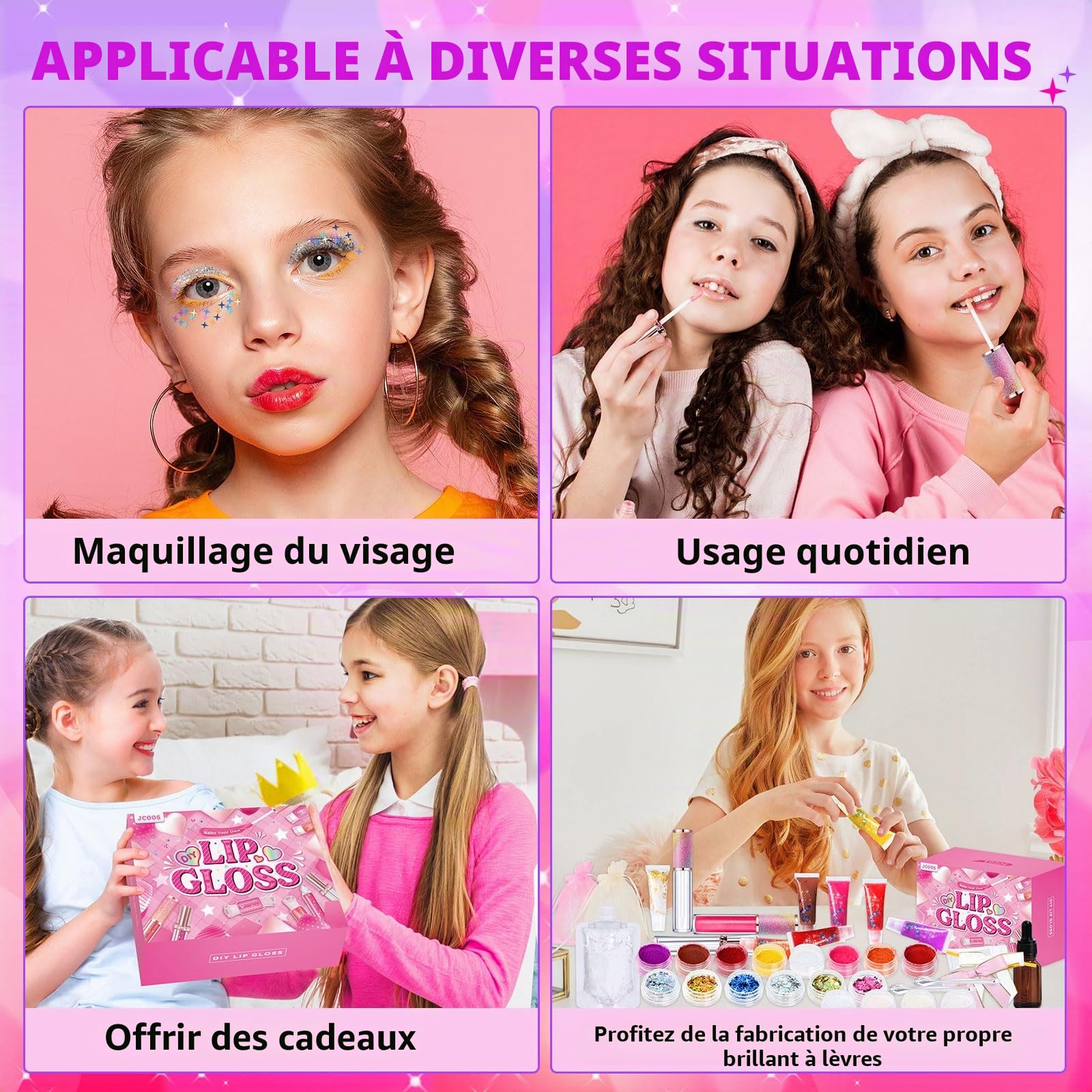 Lisciani Moon Academy - Kit Fabrication Gloss Naturel - Coffret Cosmétique Fille 7-12 Ans