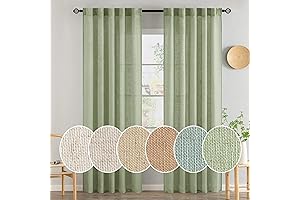 MIULEE Sage Green Linen Curtains: Adorn Your Home with Tranquil Ambiance