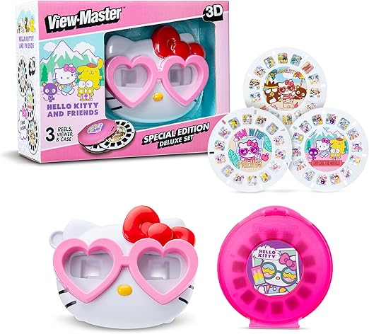 View Master - Hello Kitty Deluxe View Finder Set - Reel Viewer for Kids, Adults, Classic Game, Retro Toy, Kawaii, Nostalgic Gift, View Finder Toys, Learning Toy, Ages 3+