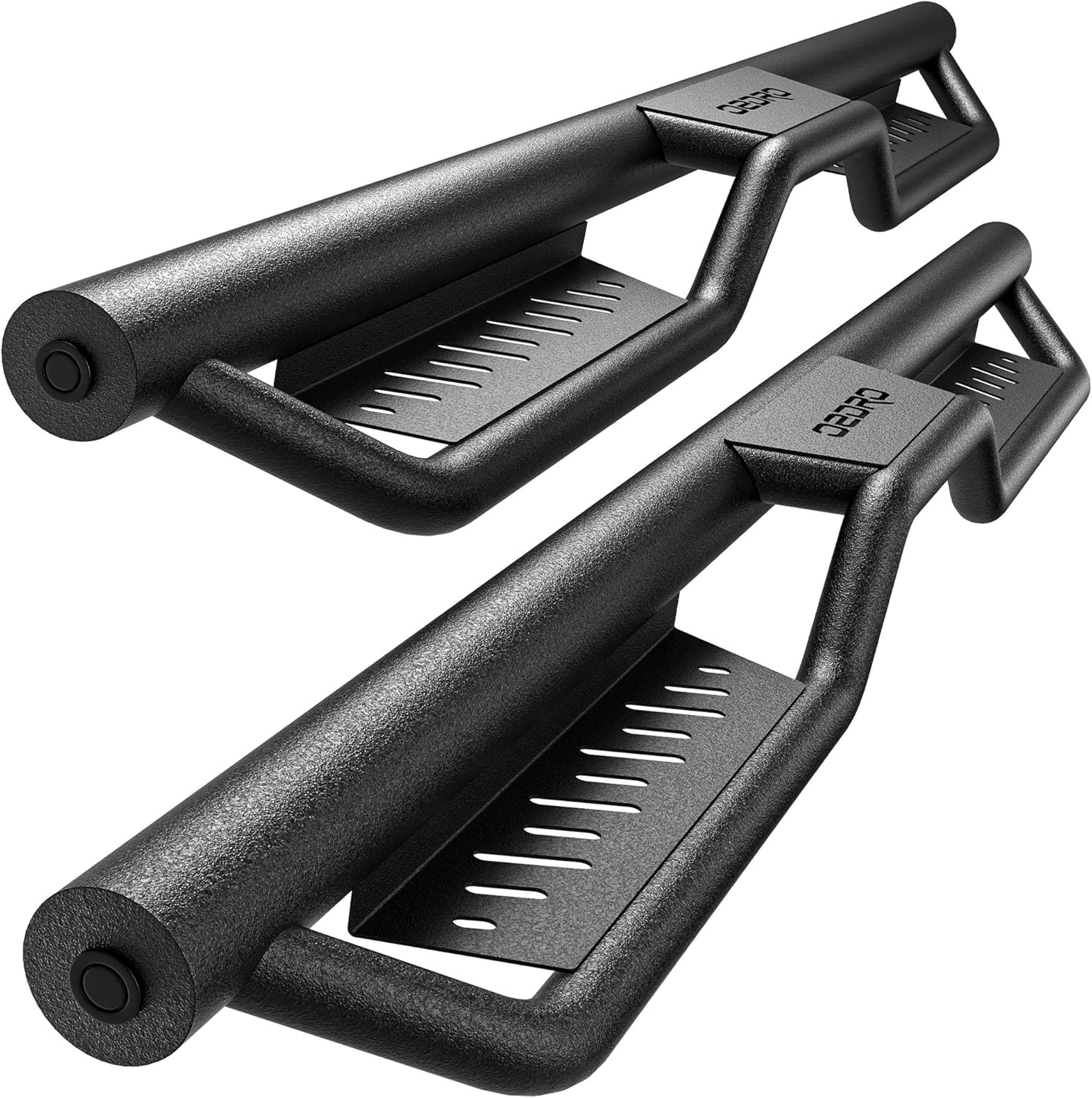 AUTOSAVER88 Running Boards Compatible with 2015-2026 Chevy Colorado & GMC Canyon Crew Cab, Two-Stair Side Steps Rail Drop Nerf Bars, Black Carbon Steel (76MM)