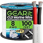GEARit 8 Gauge Marine Wire, 8/2 AWG (100ft) Marine Grade Tinned Copper Oxygen Free, Duplex 2-Conductor Insulated Red & Black Electrical Cable for Boat, Automotive, RV, Camper, Trailer