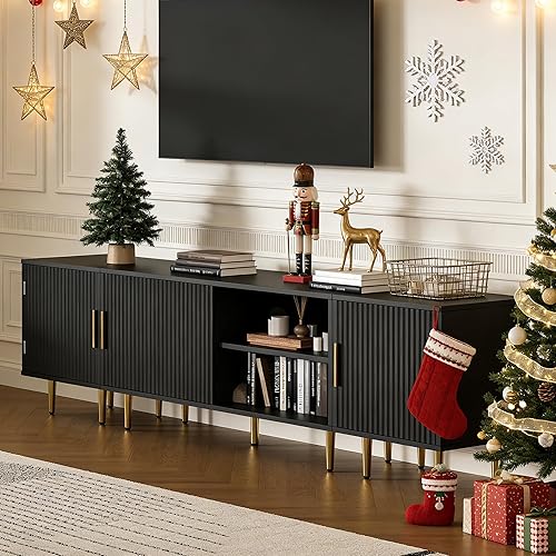 Miniatura 3 de Soporte de TV de 71 pulgadas para TV de 50607080 pulgadas, soporte de TV moderno para TV de 75 pulgadas, centro de entretenimiento para TV de hasta