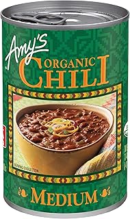 Amy's Organic Chili, Vegan Medium Chili, Light in Sodium, Gluten Free, Made With Organic Red Beans and Tofu, 14.7 Oz