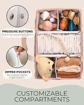 Bath Kneeler and Elbow Rest Pad (Blue) and Teddy Diaper Caddy with Changing Pad (Pink) Bundle