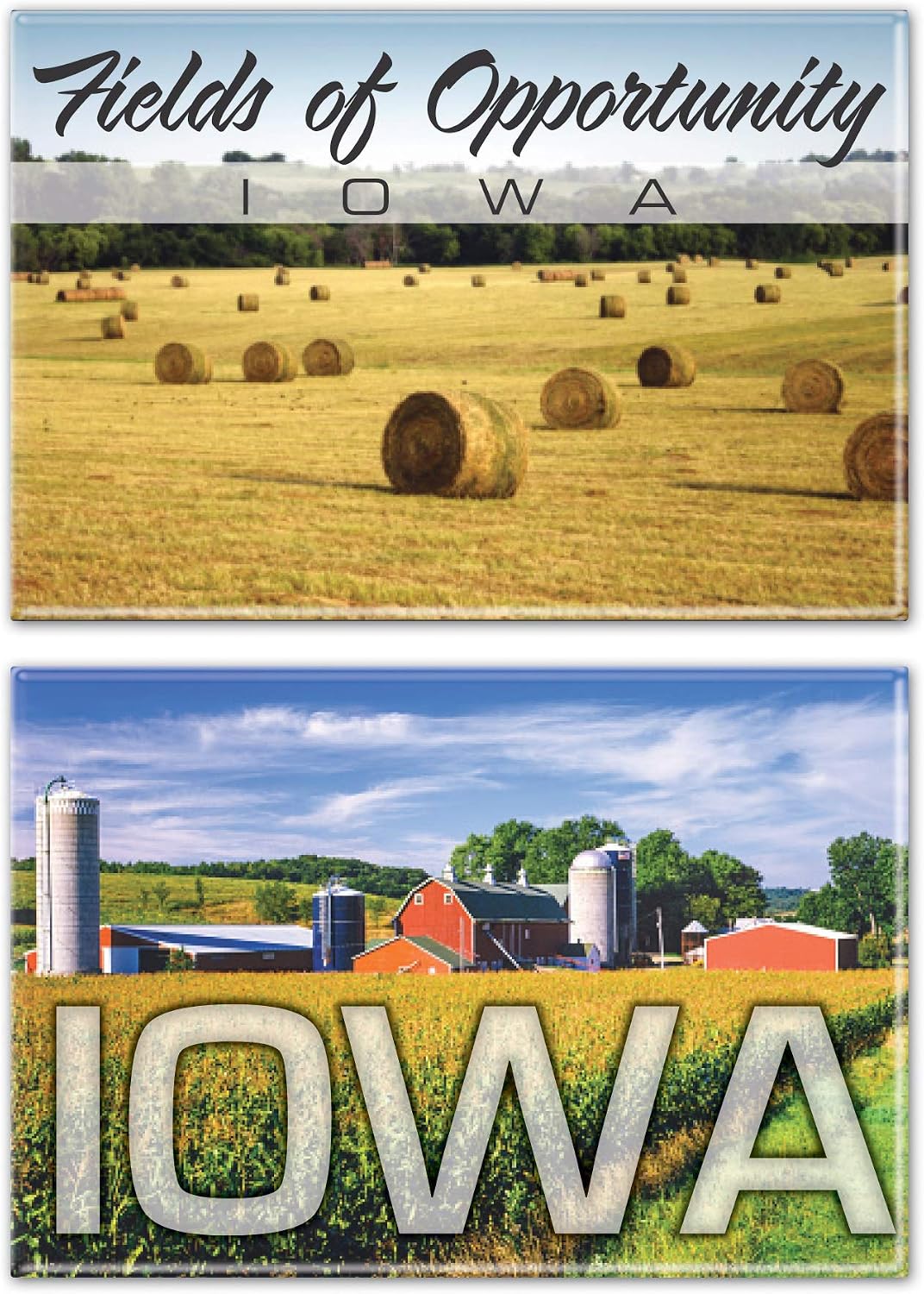 WinCraft Destination Iowa State/Iowa Rectangle Magnet, 2pack 2" x 3"State/Iowa Rectangle Magnet, 2pack 2" x 3", Multi, NA