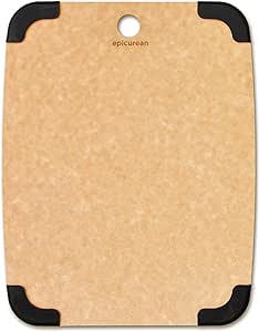 Epicurean Non Slip Cutting Board for Kitchen, 11.5" X 9" (Natural/Slate), Reversible, Thin, Non-Porous, Dishwasher Safe, NSF Approved - Made in USA