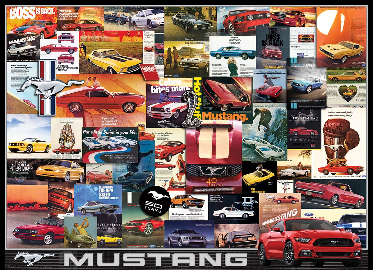 Christian Dior MUSTANG シリーズ　プレート4枚セット Amazon.com: EuroGraphics Ford Mustang Vintage Ads Jigsaw Puzzle