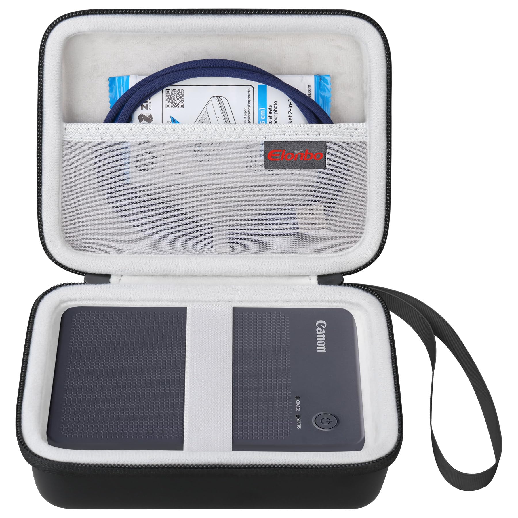 Elonbo Carrying Case for Canon SELPHY QX20/ Square QX10 Compact Portable Photo Printer, Instant Print Digital Camera Hard Travel Bag, Picture Printer