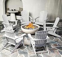 Vista 33 de BRIOPAWS Adirondack - Juego de 2 sillas para hoguera, de gran tamaño, plástico HDPE, resistente a la intemperie, para terraza, exterior, piscina