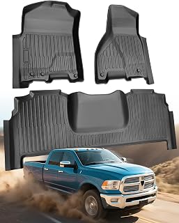 Car Floor Mats for Dodge Ram Mega Cab Only: 2010-2018 4th Ram 2500/3500