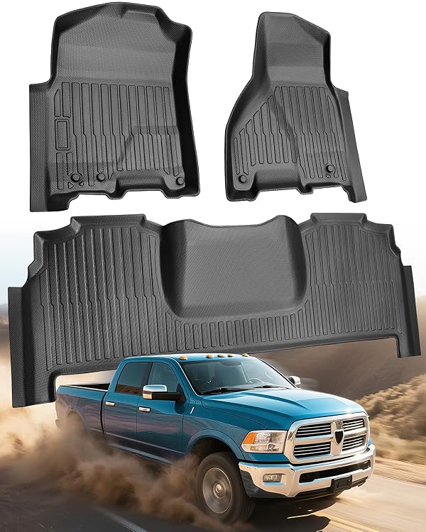 Car Floor Mats for Dodge Ram Mega Cab Only: 2010-2018 4th Ram 2500/3500 by DrCarNow - Used condition - US$76.68
