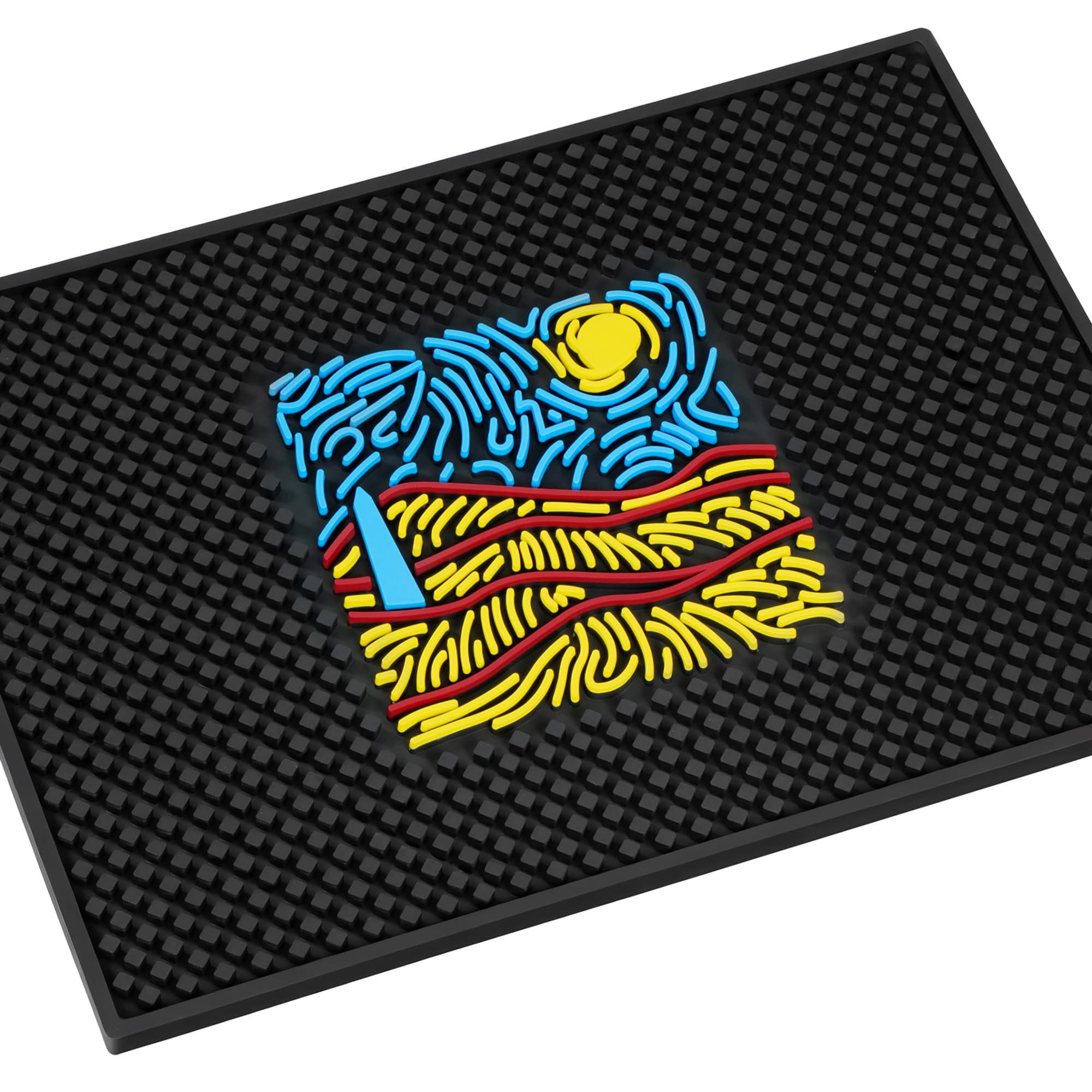 Heavy Duty Bar Mat Drying Bar Rail Mat Non-Slip Serving Spill Mat 17"x13" (Cornfield)