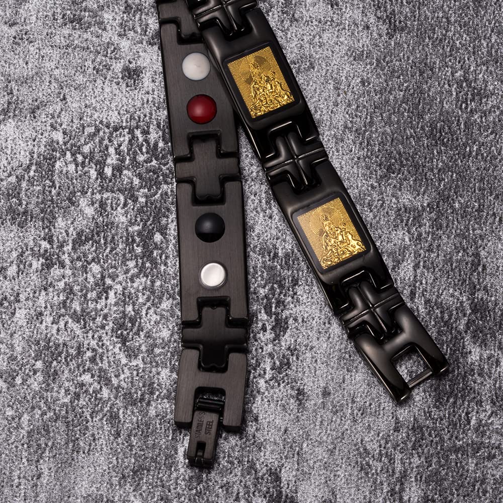 YSJNGF Charm-Armband, Handgelenkband, Goldfolie, Guanyin, Bodhisattva, Buddha-Armband, Germanium-Armbänder für Damen und Herren, Glücks-Magnetarmband, Herren-Geschenk (Farbe: Farbe)