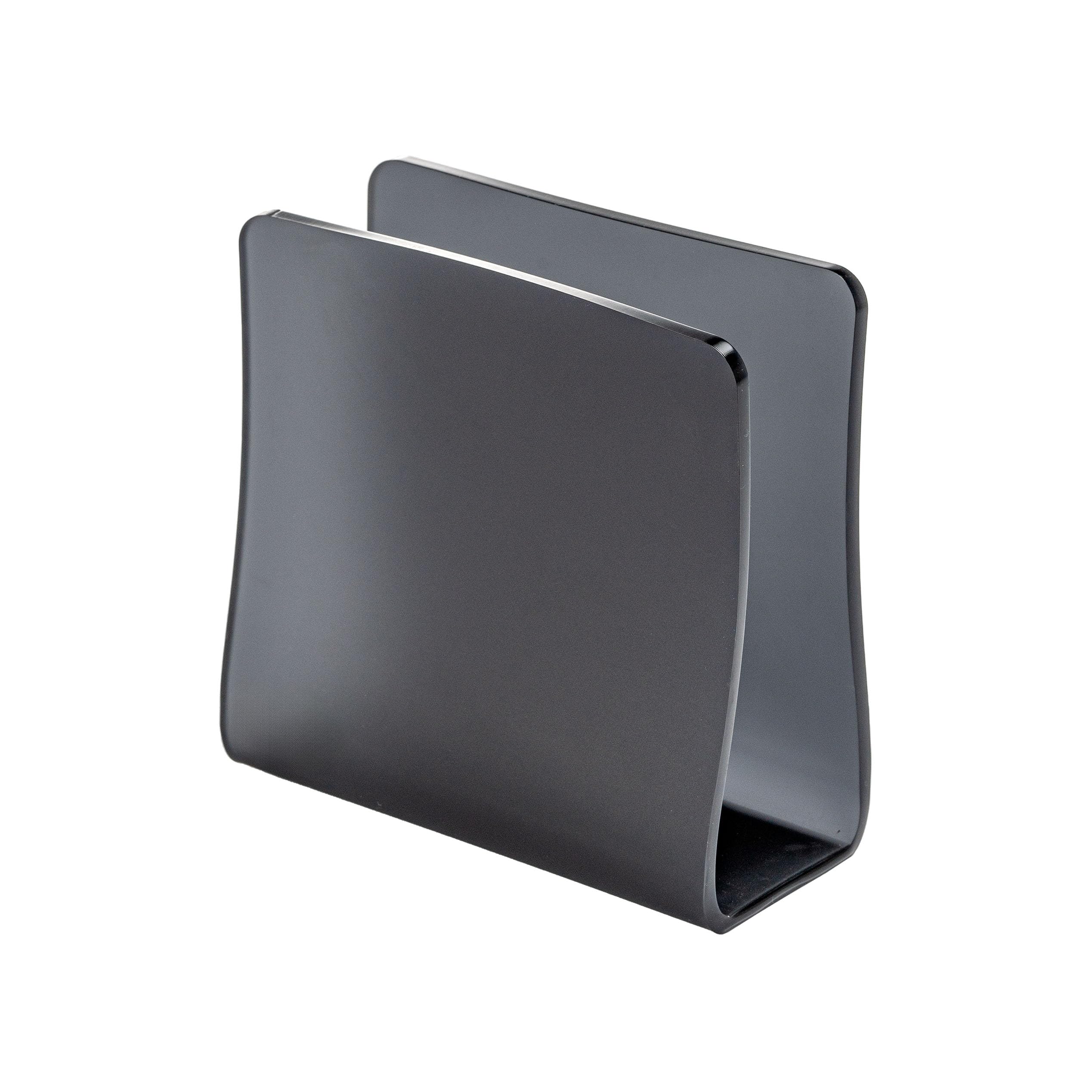 LINEE Recanati Portatovaglioli ATLANTICA – In Plexiglass PMMA, Design Moderno – 15x7x16 cm – Made in Italy (Fumè Grigio Satinato)
