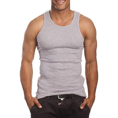 Mens Camo Muscle Tank Top Gym Work Out Super Thick 3 Pack