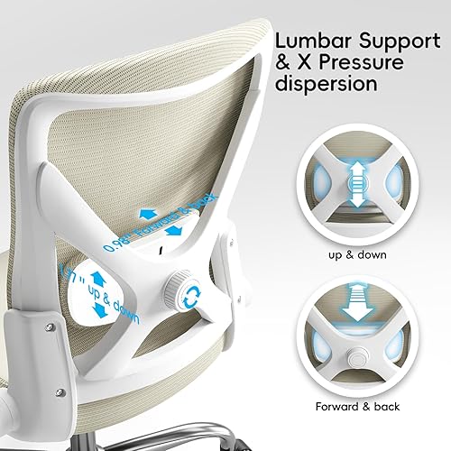 Miniatura 5 de Silla ergonómica para oficina en casa, silla de escritorio en forma de X, de piel sintética, silla de juegos con reposabrazos abatibles ajustables,