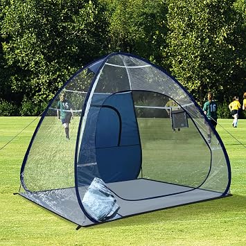 UNP Sports Tent All Weather Clear PVC Camping Pod for Camping, Soccer, Football, and Ice Fishing 3 Person Tent Blue