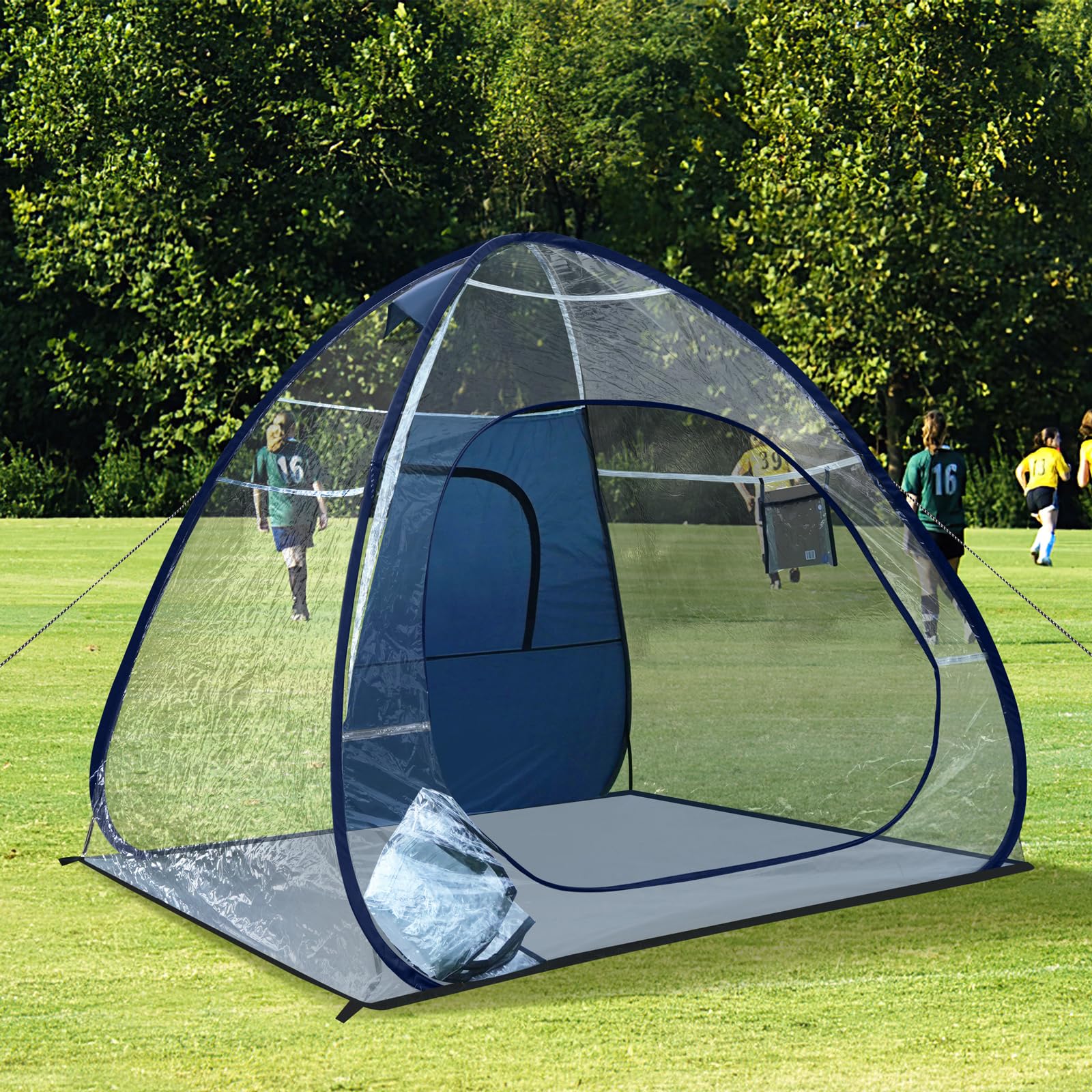 UNP Sports Tent All Weather Clear PVC Camping Pod for Camping, Soccer, Football, and Ice Fishing (3 Person Tent Blue) : Sports & Outdoors