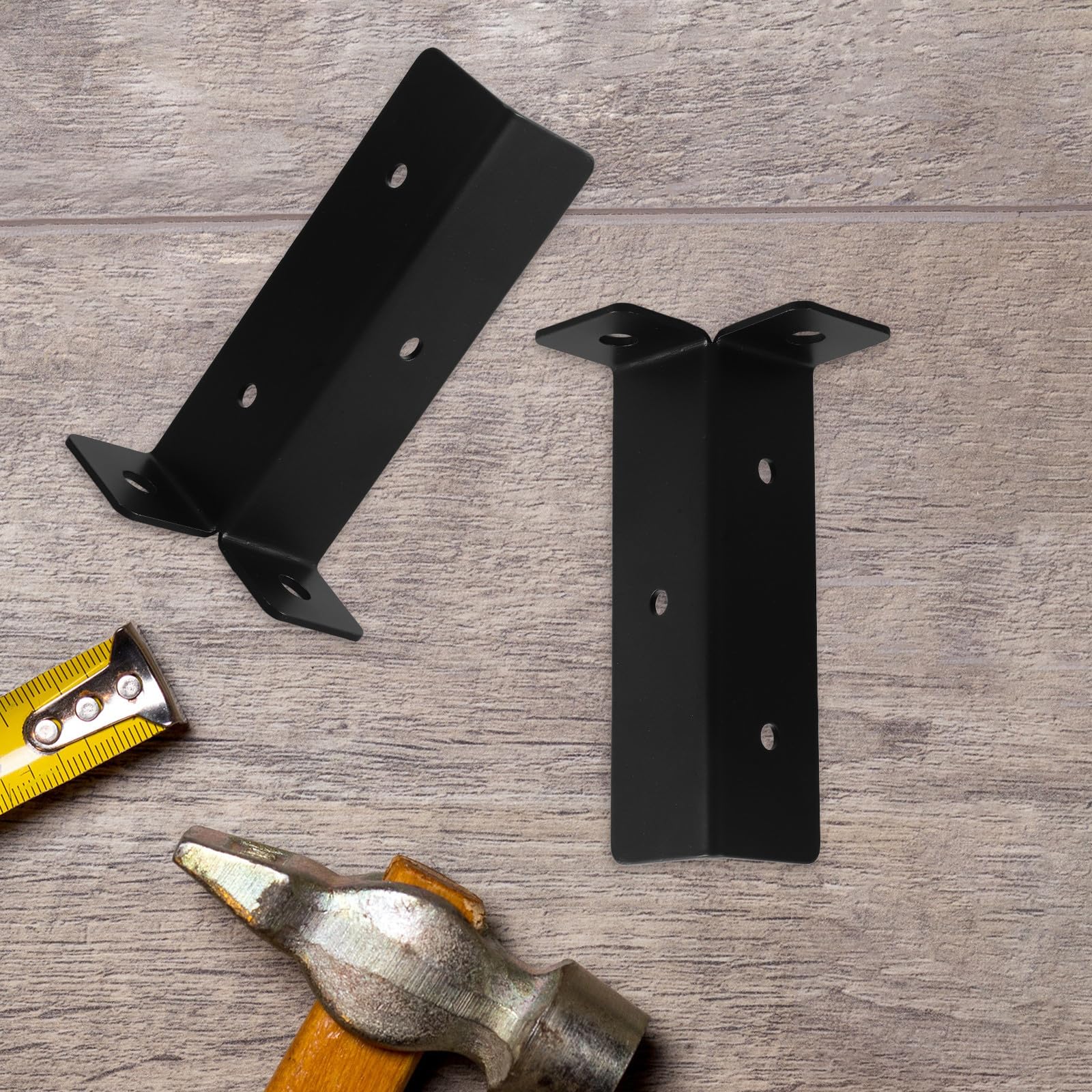 8 Stück Pfosten Grundplatte aus Metall mit Stabiler Stütze