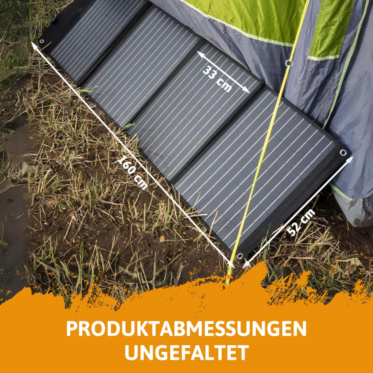 Cross Tools Solarbox 120 Składany Panel Słoneczny 120 W (W Zestawie 5 M Kabel Solarny/Usb-C/Usb 3.0, Panel Słoneczny Na Kemping, Festiwal, Do Kampera, Odporny Na Deszcz