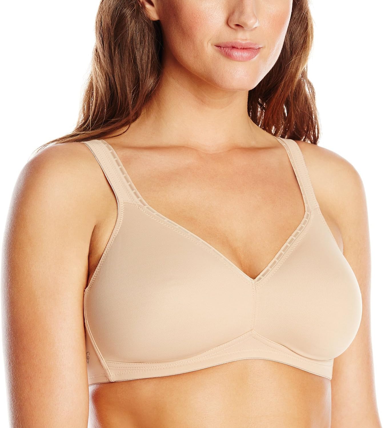 RosaFaia Twin Firm Women`s Seamless Wireless Soft Bra, ANI-5695, 46C, Skin