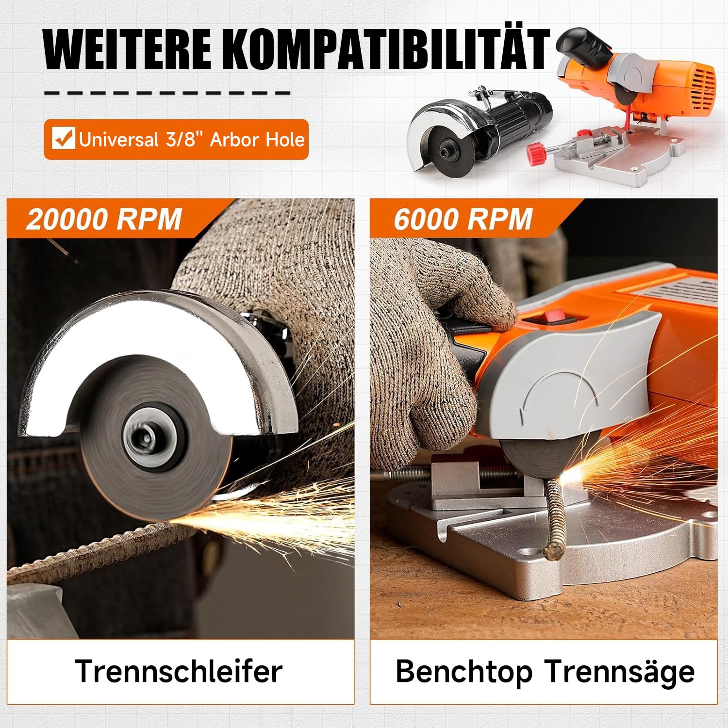 SI FANG Mini Gehrungssäge, 0–45°Kappsäge Tischsäge mit 50mm Schneidscheiben, Tischkappsäge für Schneiden von Metall Holz Kunststoff