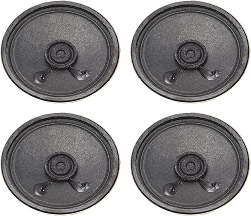 DMiotech Paquete de 4 altavoces magnéticos de 0.5 W, 8 ohmios y 2.244 in de diámetro, tipo redondo, altavoz de repuesto interno para altavoz de