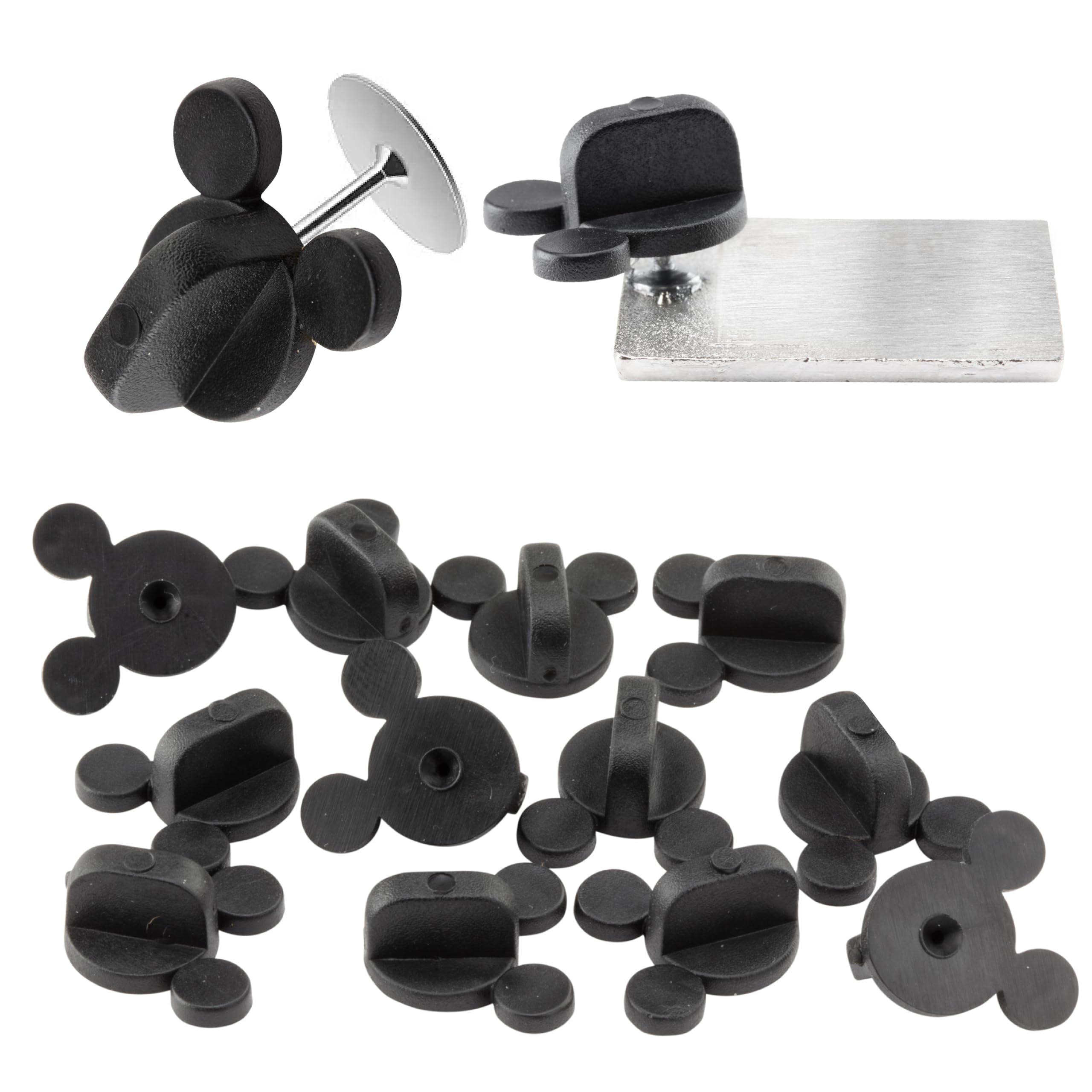 SCS DirectSCS Direct PVC Rubber Mouse Ears Replacement Pin Backs(12 Pcs) Compatible with Mickey Mouse, Disney - Keep Your Favorite pins Safely Secured to Your Clothes, Keepers, Pinback