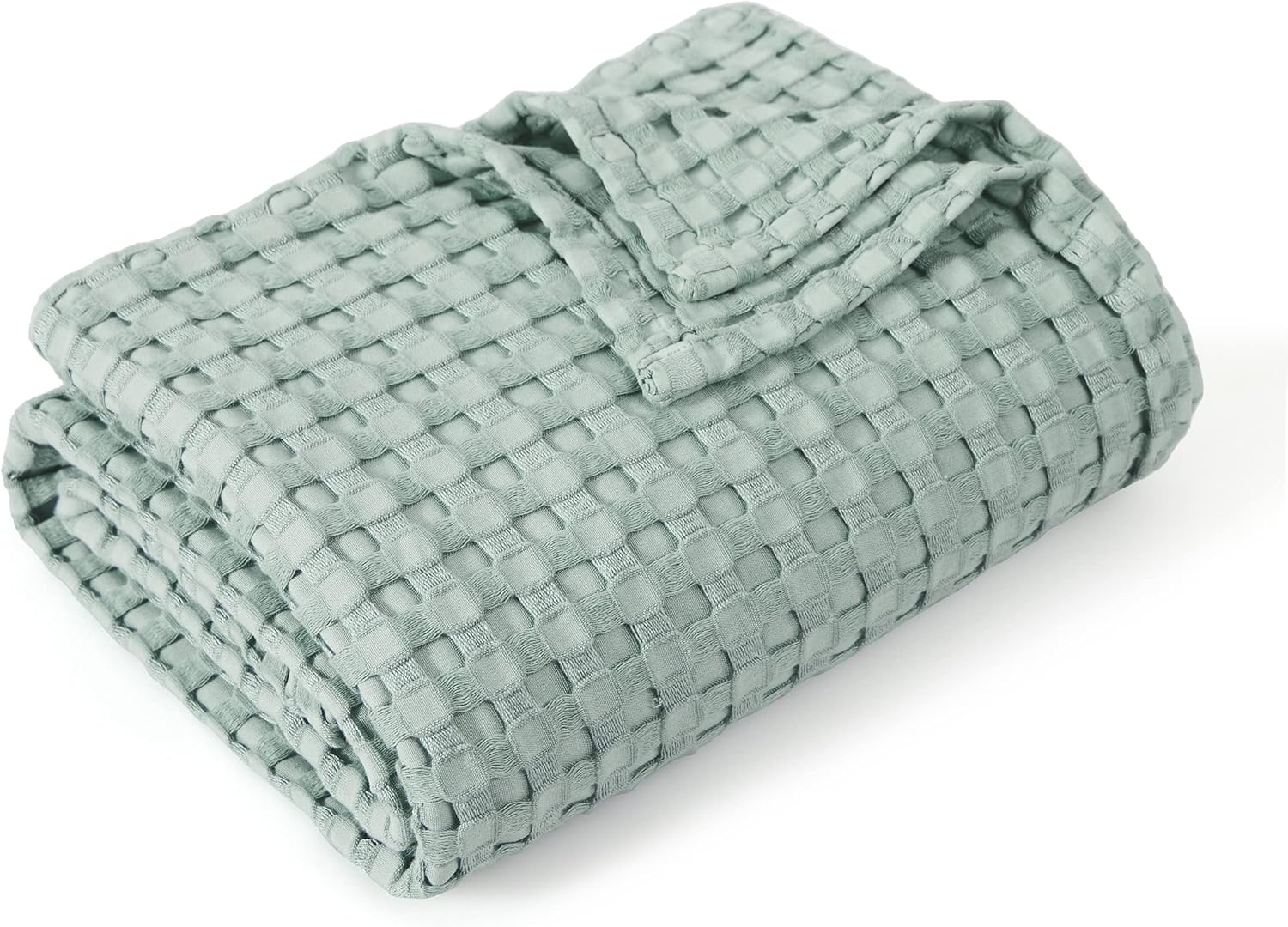 Bedsure Cooling Bamboo Waffle Weave Blanket Soft, Lightweight and