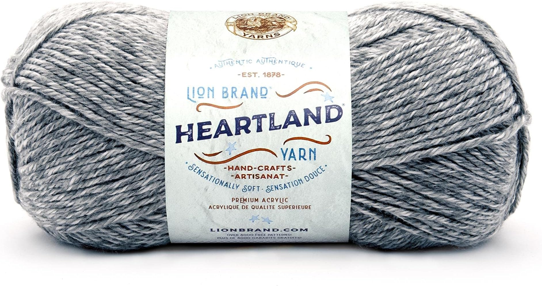 Lion Brand Yarn Heartland Yarn for Crocheting, Knitting, and Weaving, Multicolor Yarn, Mount Rainier, 753 Foot (Pack of 1)